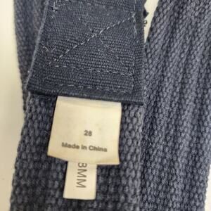 Vintage Y2K Hollister D-ring Buckle Canvas Navy Blue Belt Unisex Size 28